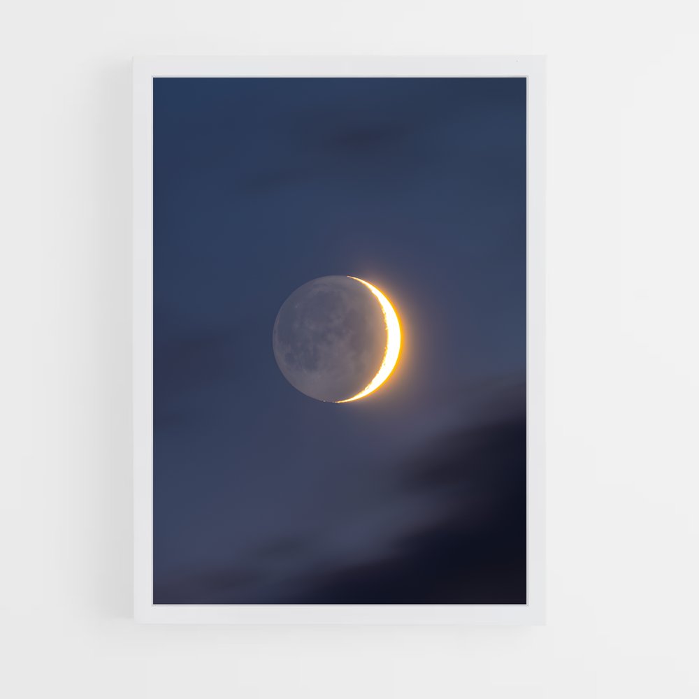 Poster sublime lune en croissant – affiche Système solaire (vue 3)
